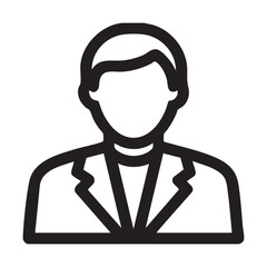 Business Professional Avatar Icons Set in Formal Attire - Vector Graphics