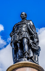 Prince Albert Statue Front Royal Hall Kensington London England