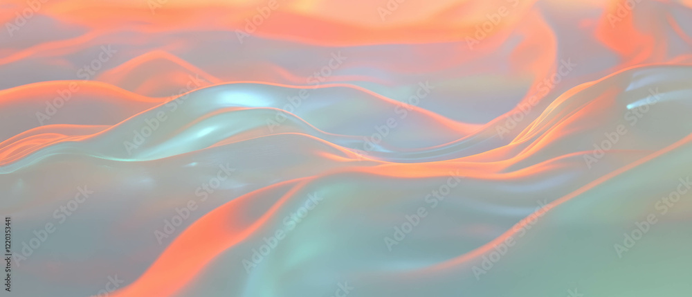 Fototapete abstract representation of flowing data streams in vibrant colors
