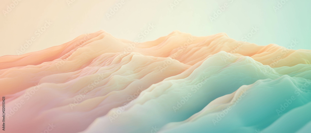 Poster abstract background of 3d data visualizations with organic earth tones and natural colors