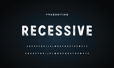 Stylish painted by a brush uppercase vector letters