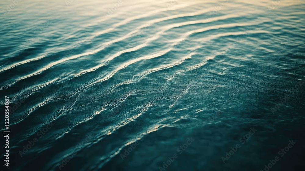 Poster gentle wave patterns on the surface of a swimming pool, creating a serene and relaxing visual