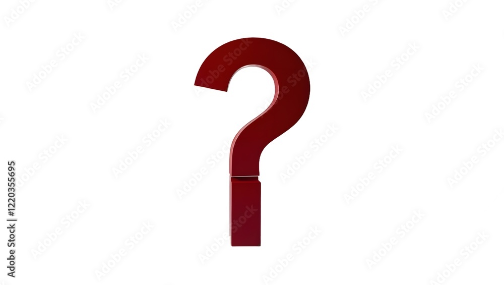 Poster red question mark