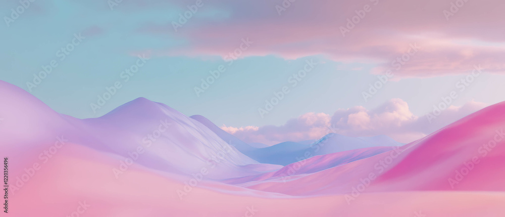 Aufkleber exploring immersive virtual reality landscapes in abstract 3d renderings
