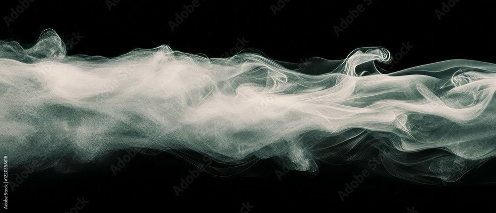 Poster dynamic 3d smoke trails create an abstract visual effect in dark background