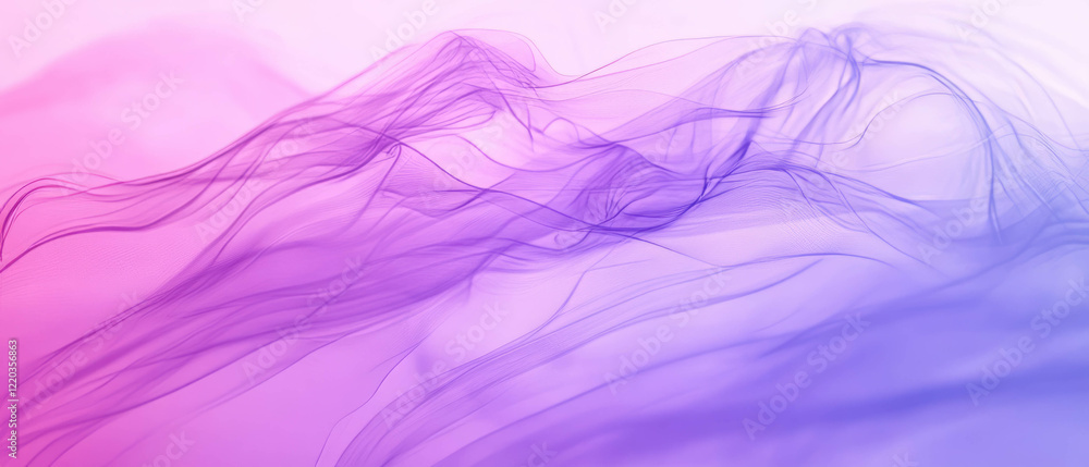 Aufkleber 3d smoke creates an abstract background of flowing waves and calming curves