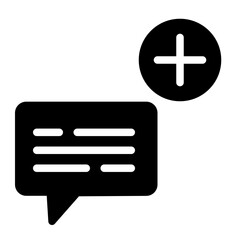 Obraz premium New Message Icon Glyph Style for Communication Technology Themes 