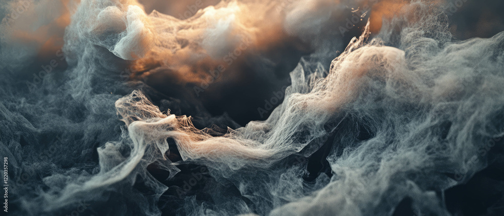 Aufkleber dynamic interactions of 3d smoke with virtual forces and realistic physics in motion