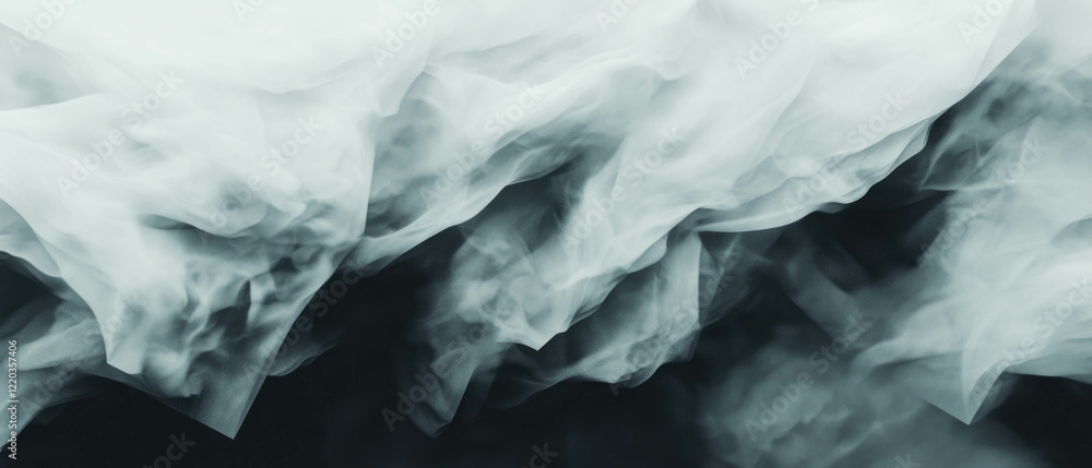 Aufkleber intriguing interplay of smoke and geometric shapes creating modern abstract art