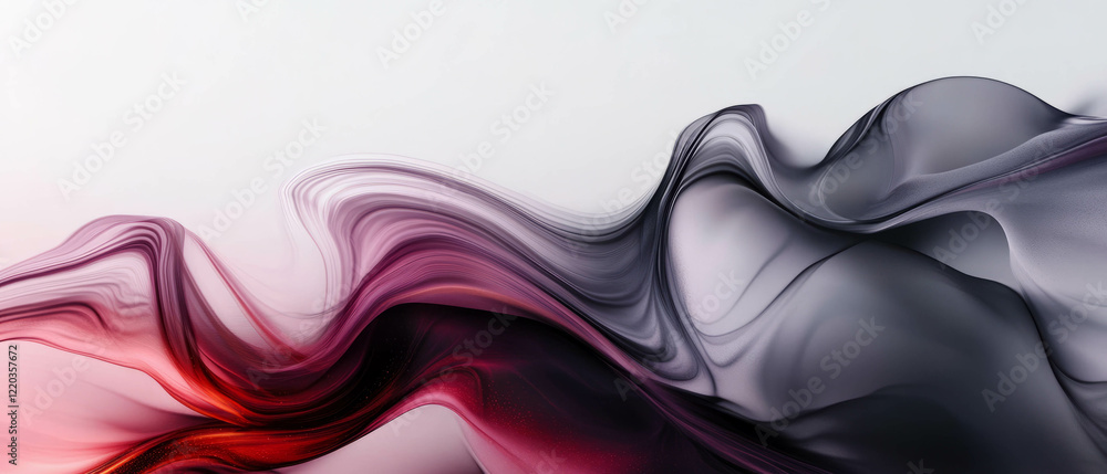Poster dynamic transformation of abstract smoke in fluid motion and evolving shapes