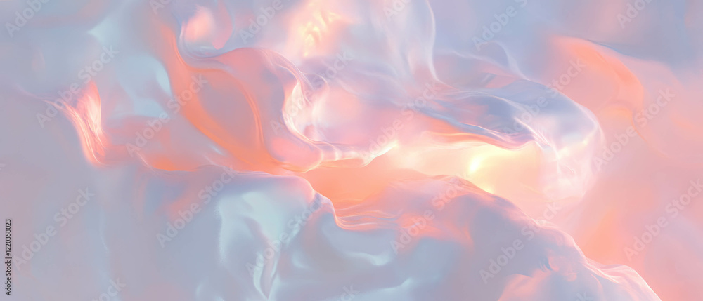 Poster exploring the tactile sensation and visual depth of abstract smoke textures in a 3d environment
