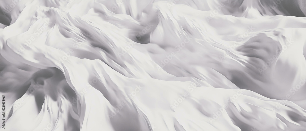 Poster exploring the tactile depth of abstract 3d smoke with diverse textures and flowing forms