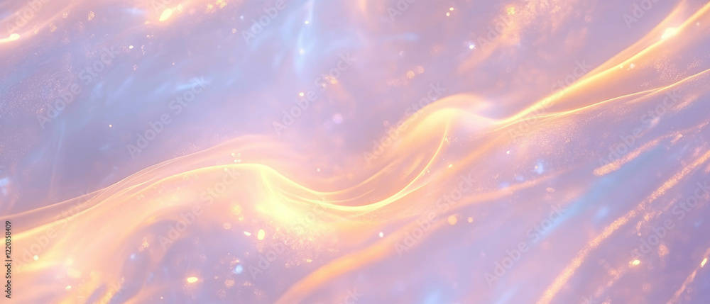 Poster beautiful abstract background of 3d smoke with glitter particles creating a luxurious environment