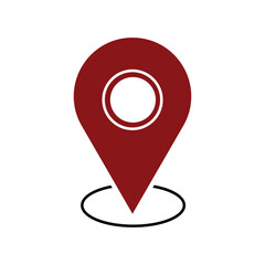 Location icon map pointer pin sign symbol vector illustration