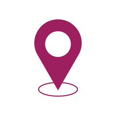 Simple location icon map pointer pin sign symbol vector illustration