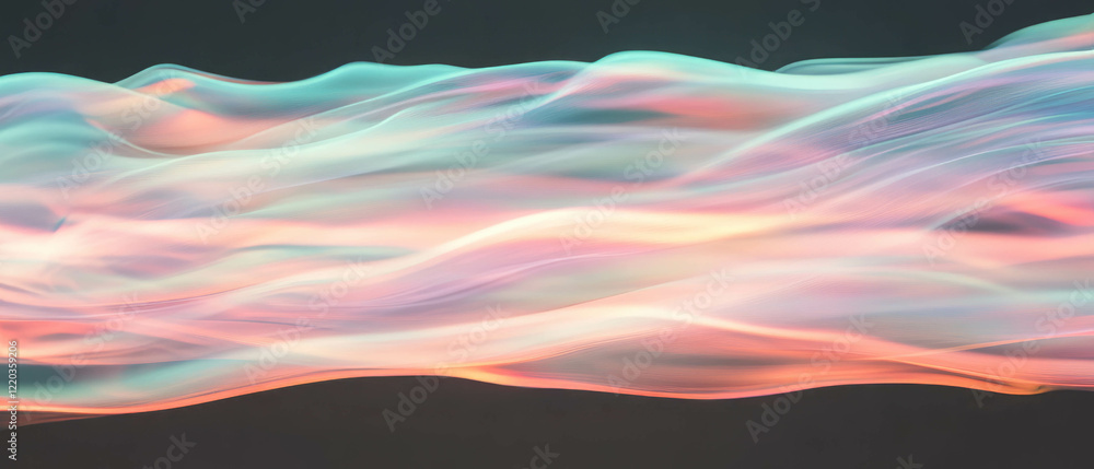 Poster dynamic 3d abstract smoke with trails of light creating mesmerizing visual effects