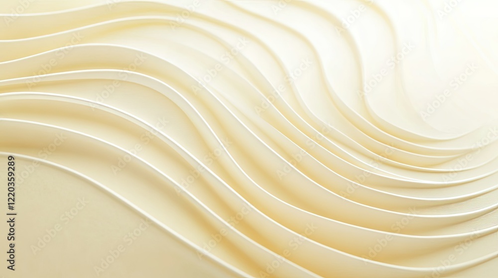 Fototapete minimalist design of white lines on a light yellow surface, showcasing clean and elegant abstract pa