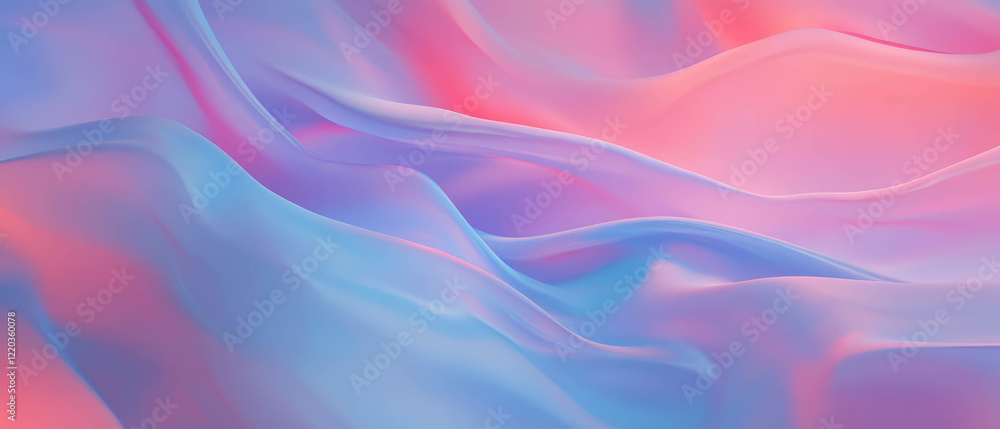Poster flowing sound waves create ethereal patterns and harmonious designs in abstract art