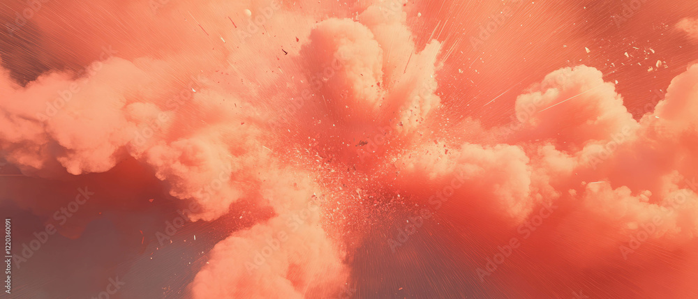 Poster dynamic explosions of sound waves creating powerful energy in abstract visuals