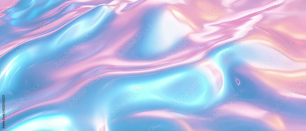 Poster abstract sound waves creating fluid motion and calming rhythms in a vibrant background