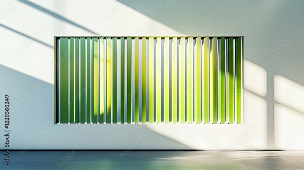 Poster modern bar graph with vibrant green columns showcasing steady growth, designed on a minimalist white