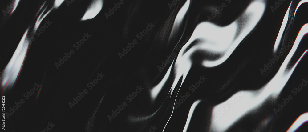 Poster abstract composition of 3d sound waves forming typographic designs in a dark background