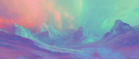Sound waves create surreal landscapes in an abstract dreamlike terrain