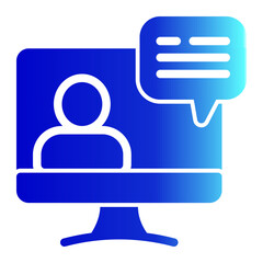 Digital Assistant Icon Glyph Gradient Style