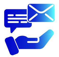 Contact Us Icon with Glyph Gradient Style