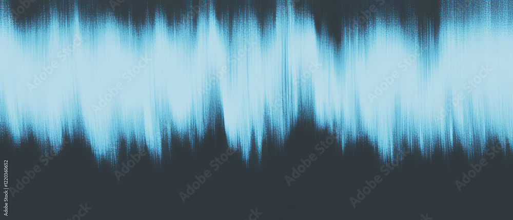 Poster exploration of 3d sound waves with hidden symbols and messages in an abstract design