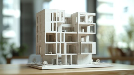 Paper Model Of Apartment 3d render