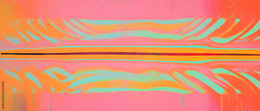 Poster dynamic abstract sound waves create immersive visual experience in modern art projection