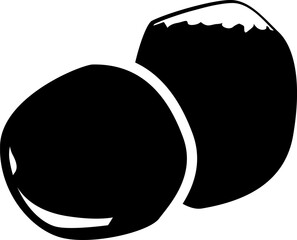 Rounded Filled Green Coconut Icon