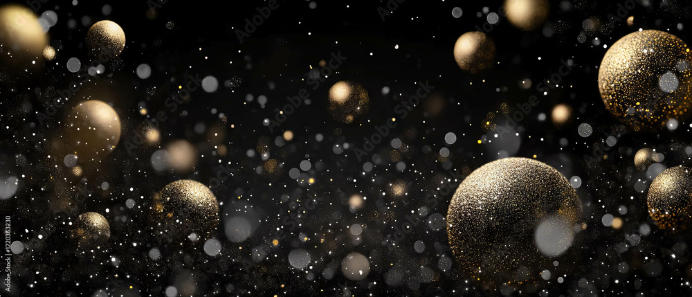 Aufkleber dynamic abstract background of 3d spheres with glitter trails and captivating motion effects