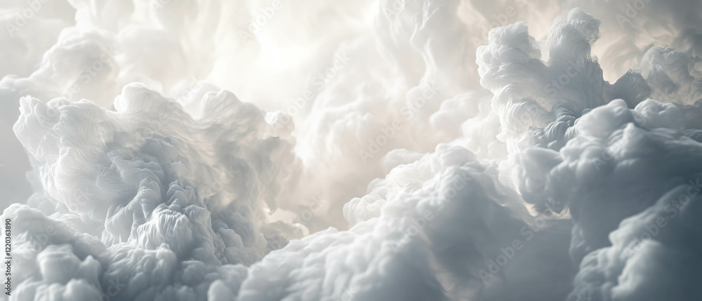 Poster stylized 3d clouds create a dreamy and ethereal atmosphere in an abstract design
