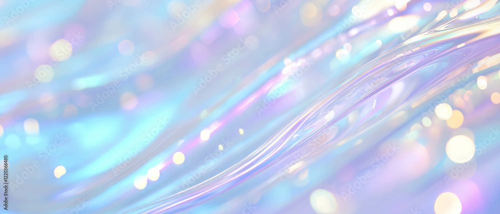 Aufkleber mesmerizing waves of liquid crystals creating vibrant patterns and reflections