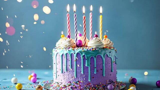 The Colorful Birthday Cake