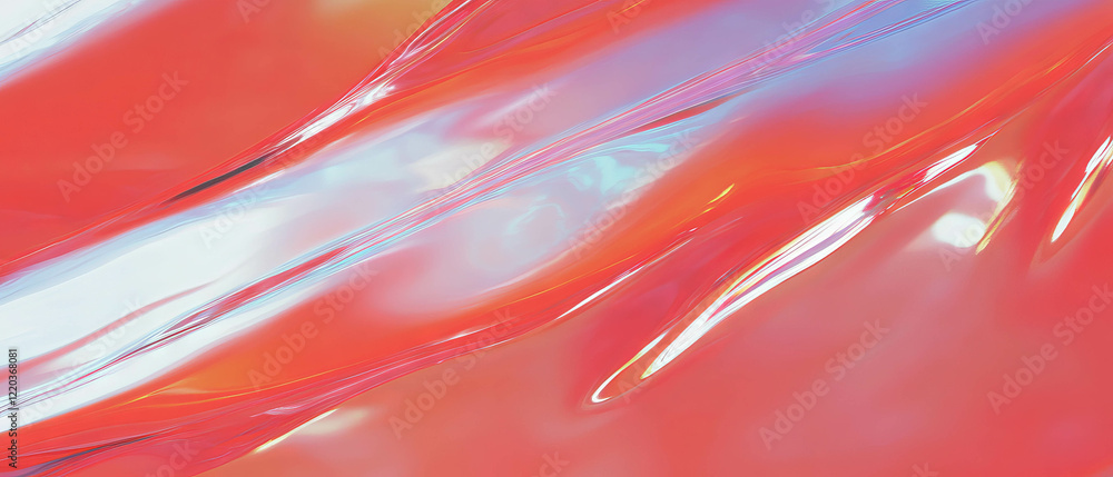 Poster dynamic gradient distortion creates vivid abstract shapes and movement effects