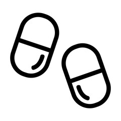 drug icon black with outline style