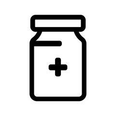 medicine bottle icon black with outine style