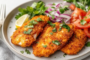 Crispy Fried Fish Tacos with Fresh Toppings
