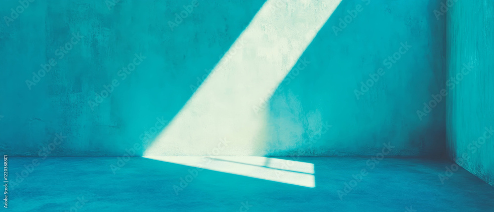 Poster dynamic blue gradient with dramatic light and shadow effects enhancing depth and contrast