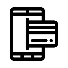 phone with creditcard icon payment symbol 