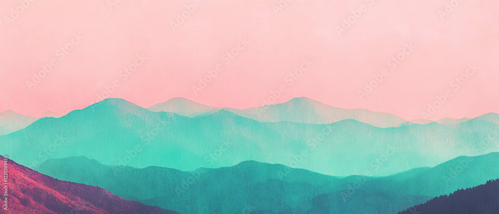 Poster abstract gradient background with vintage paper texture creating a calming atmosphere
