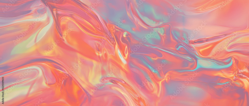 Poster gradient background featuring organic shapes and soft color transitions in abstract design