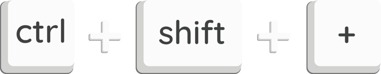 Obraz premium ctrl + shift + +