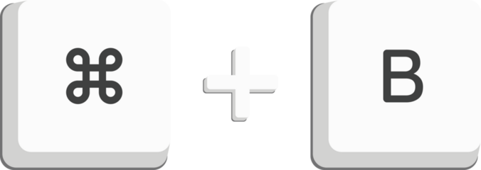 command + B