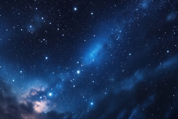 Fototapeta premium Mesmerizing Starry Night Sky with Nebula Clouds