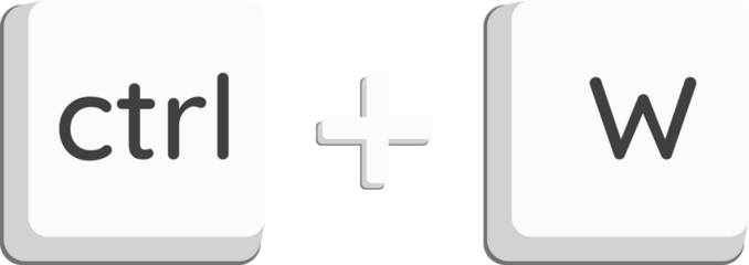 ctrl + W