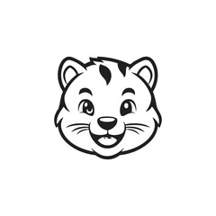 cartoon tiger pub  head vector